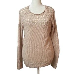 Elle Women's Blush Pink Long Sleeve Pullover Sweater Size Medium. LTOP830